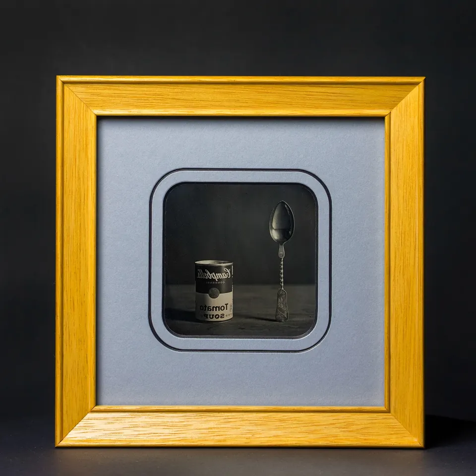 Gerahmte Daguerreotypie: Tomatensuppe.
