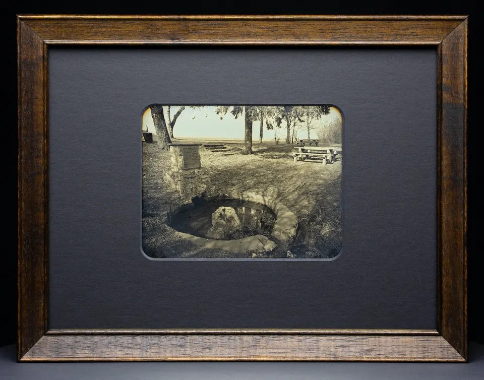 Gerahmte Daguerreotypie: Jagstursprung.