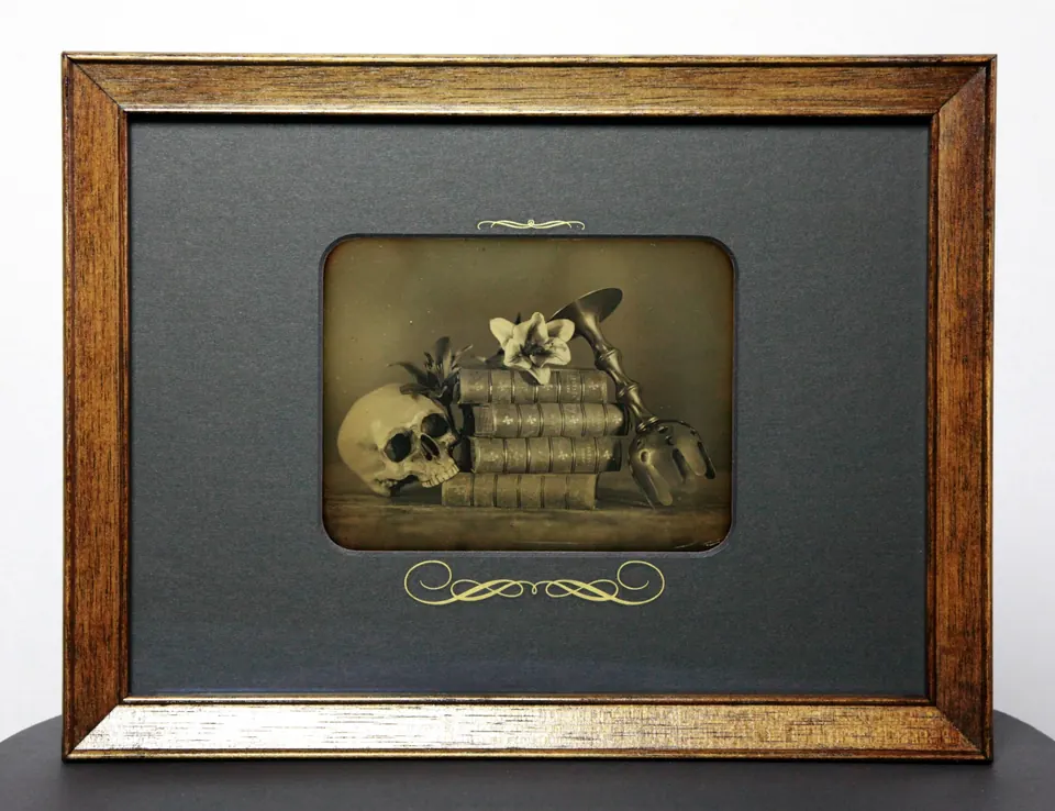 Gerahmte Daguerreotypie: Memento mori.
