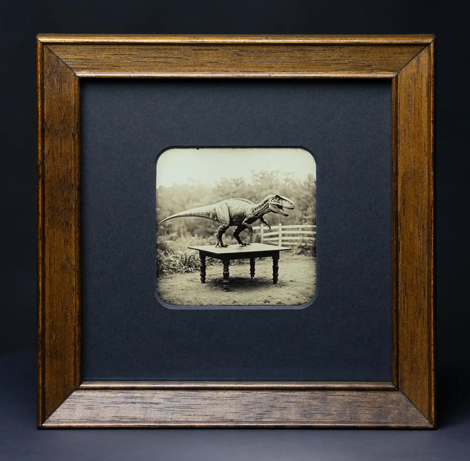 Gerahmte Daguerreotypie: Ein unerwarteter Gast.